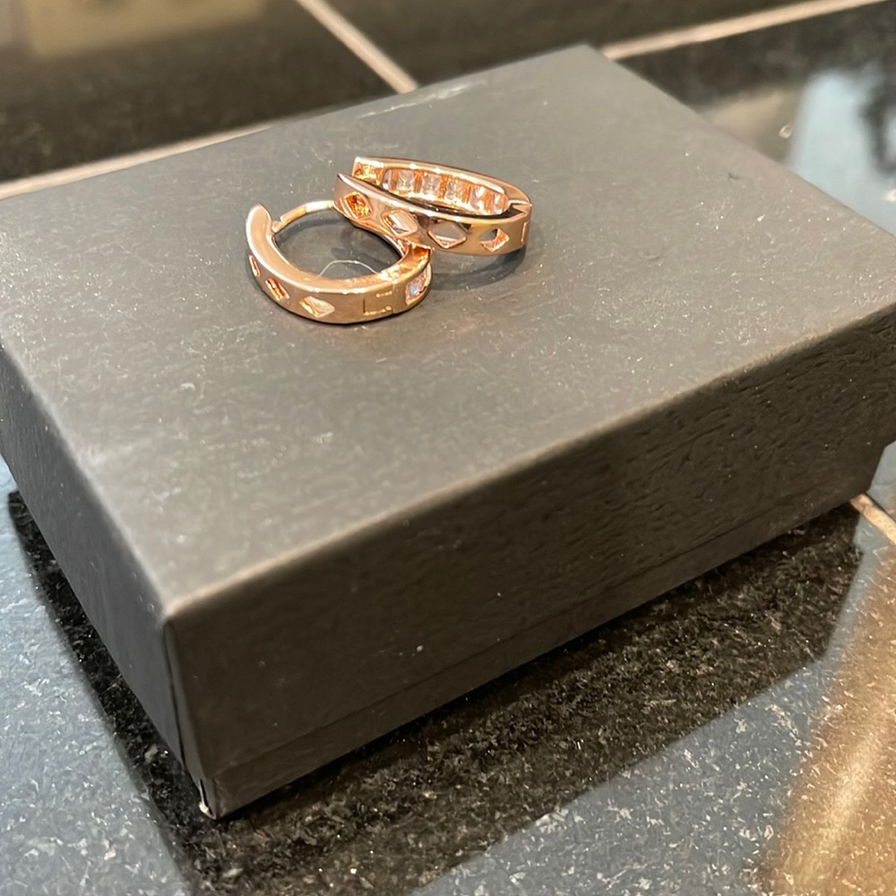 Rose gold earrings